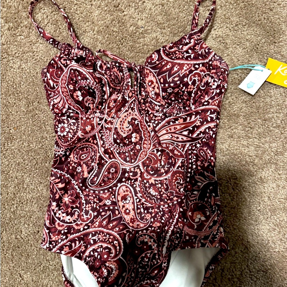 Paisley Print One-Piece Swimsuit